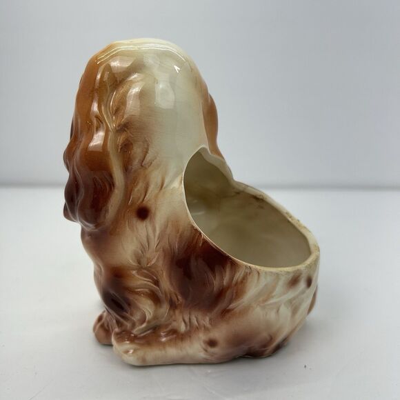 Vintage Relpo 1893 Japan MCM Ceramic Cocker Spaniel Dog Planter Sponge Holder 5" - Picture 3 of 16